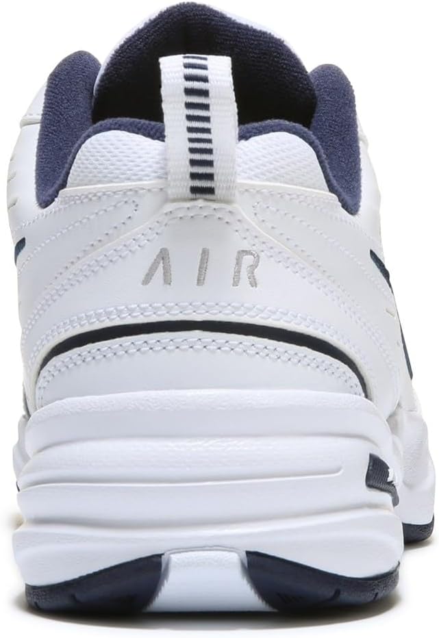 Men'S Air Monarch IV Walking Shoes, White/Metallic Silver/Navy, Size 8